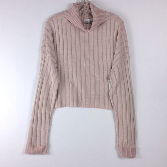 New Abound Pink Turtleneck Sweater Womens Size XL Pink Salmon Ribbed - Picture 2 of 5